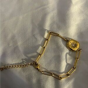Gold bracelet with star